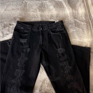 Givenchy Black Distressed Slim Jeans